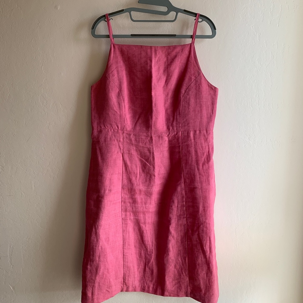 Summer Linen A-line Pink Gap Sundress, Size 12